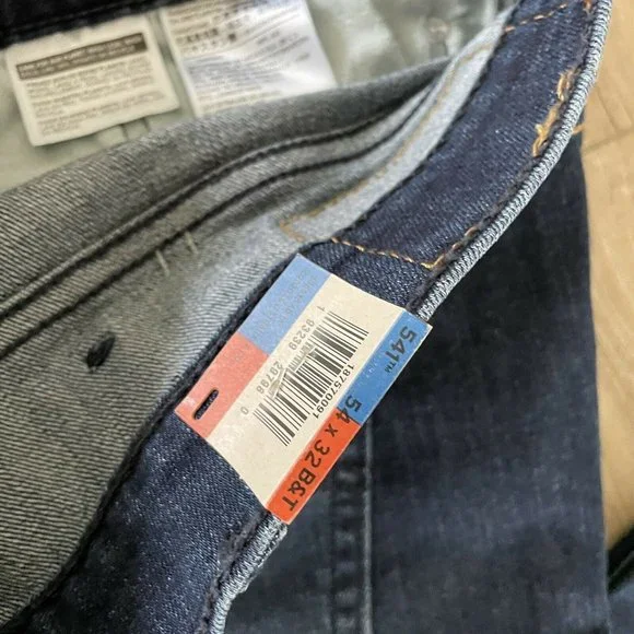 Levis 541 athletic taper mens jeans blue 54x32 $79.50 Big And Tall NEW Tech - Picture 3 of 6